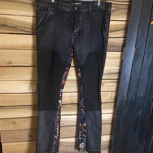 Valabasas Black and Patterned Jeans size 36x36